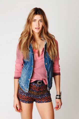 High Waist Print Short