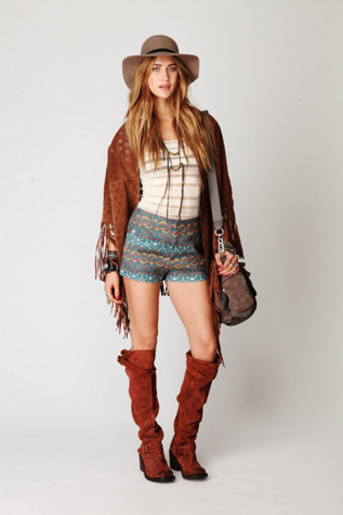 High Waist Print Short