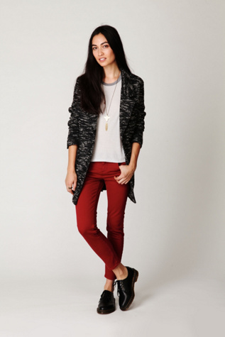 Colored Denim Skinny Ankle Crop