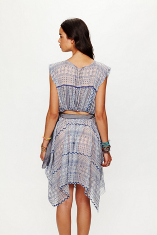 FP New Romantics Geo Embroidered Cutout Dress