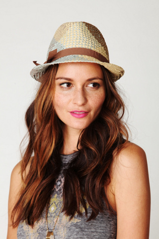 Stef Plaid and Straw Fedora
