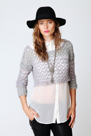 Cropped Stripe Pullover