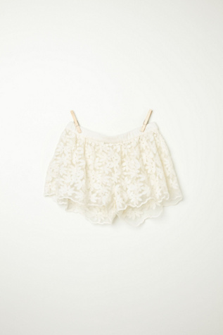 Daisy Embroidered Mesh Shorts