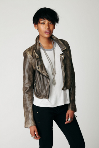 Distressed Biker Jacket