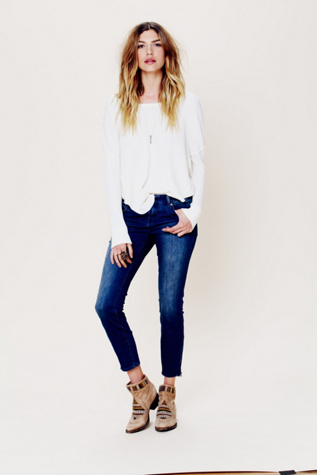 5 Pocket Ankle Crop with Zipper