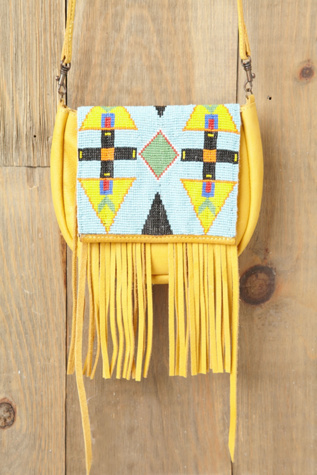 Canary Beaded Crossbody