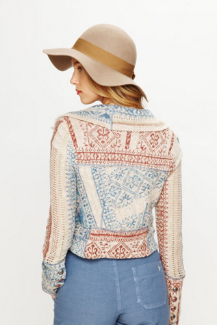 Pattern Military Sweater Jacket