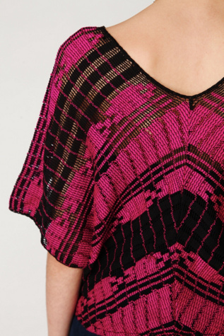 Colorblock Short Sleeve Sweater