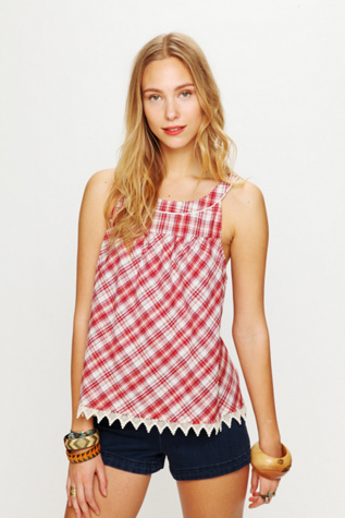 Plaid Babydoll Tank