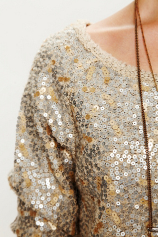 Sequin Cropped Pullover
