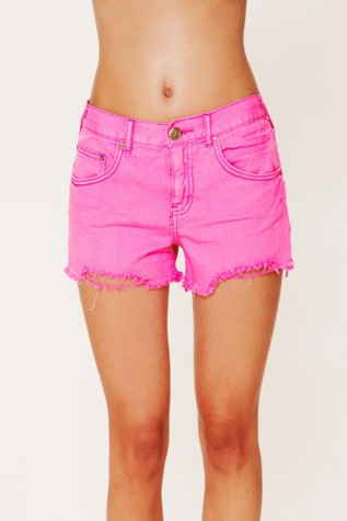 Colored Denim Cutoff Shorts