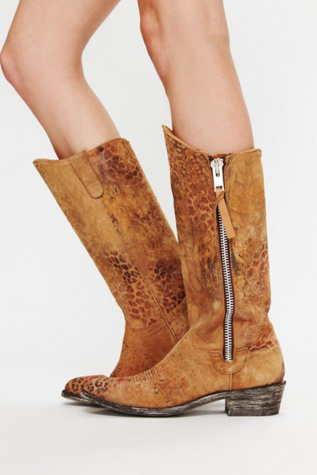 Feathered Zip Boot