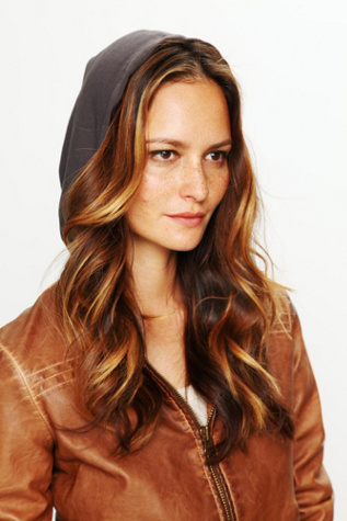 Brown Hooded Vegan Leather Jacket