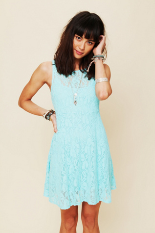 Sleeveless Miles of Lace Dress