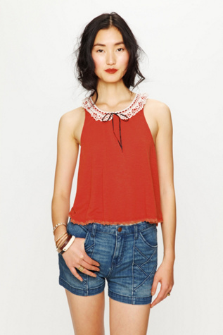 Peter Pan Drapey Jersey Top