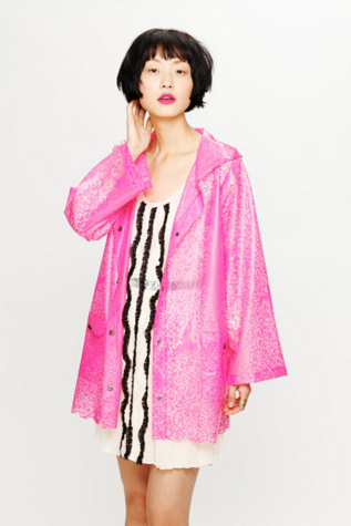 Printed Lace Raincoat