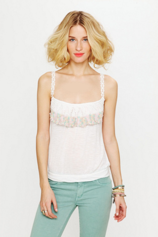Free People FP New Romantics Maui Wowie Embellished Top