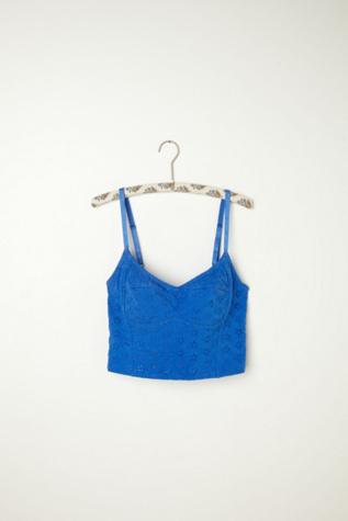 Stretch Eyelet Crop Bra