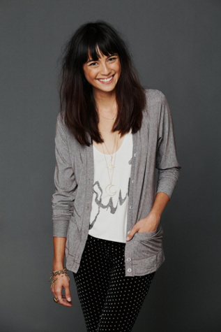 Foil Ribbed Cardi