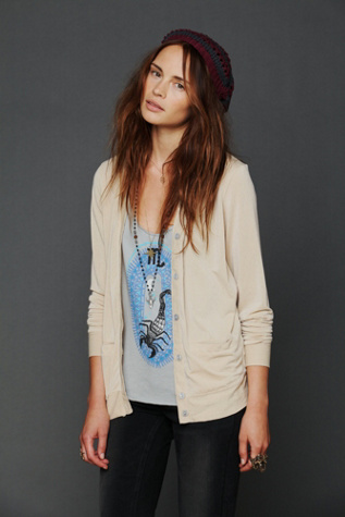 Foil Ribbed Cardi