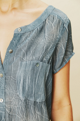 We The Free Marble Effect Buttondown Top