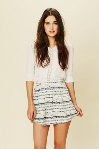 Ribbon Fit and Flare Mini Skirt