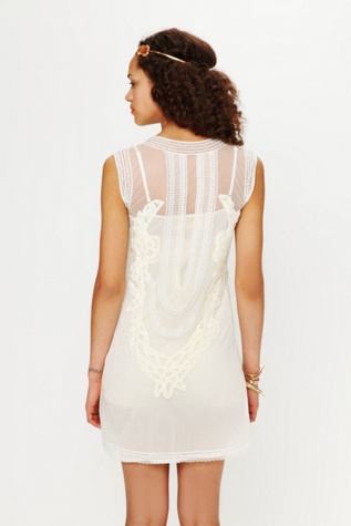 Elle Embroidered Dropwaist Mini Dress