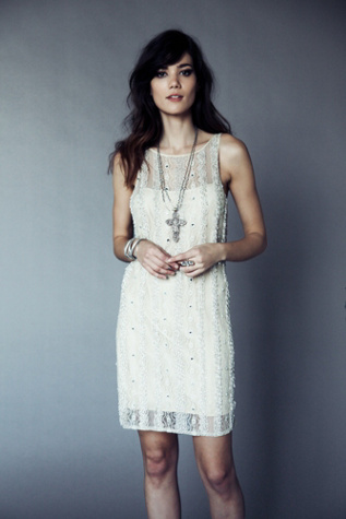 Free People Embellished Shift Dress