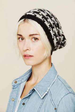Printed Intarsia Beanie