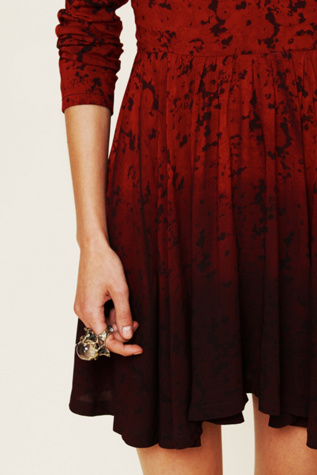 Overdyed Red Floral
