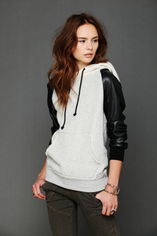Vegan Leather Hoodie