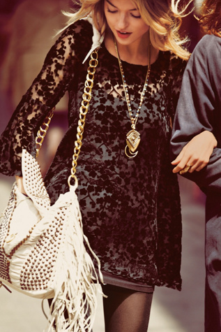 Noir Velvet Tunic
