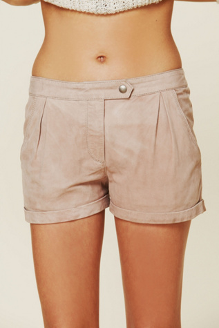 High Waisted Suede Short