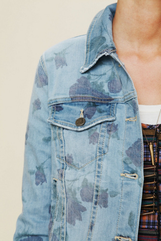Floral Print Denim Jacket