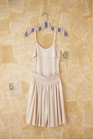 Free People Vintage Cream Alaia Knit Gaucho Shorts and Bodysuit in vintage-skirts