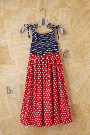 Vintage Patriotic Star Babydoll Dress