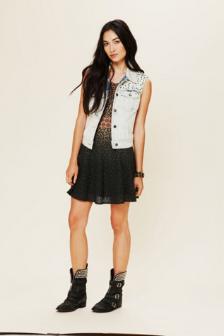 Leopard Daisy Fit and Flare Dress