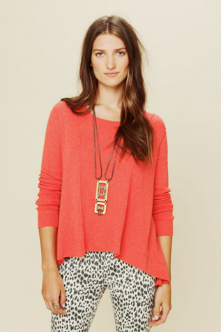 Long Sleeve Boxy Lace Back Pullover