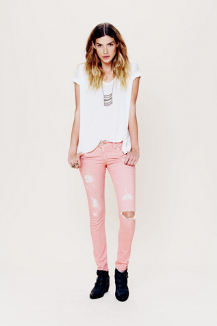 Thrift Wash Destroyed Skinny Jeans