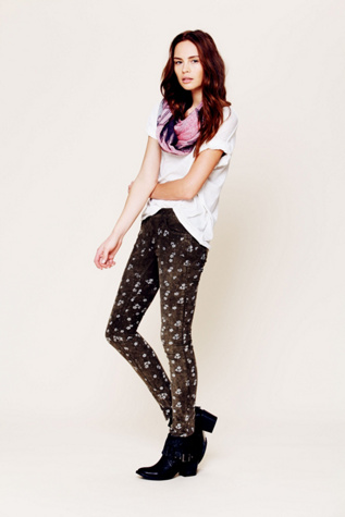 Printed Corduroy Skinny
