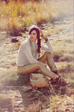 Open Stitch Cable Pullover