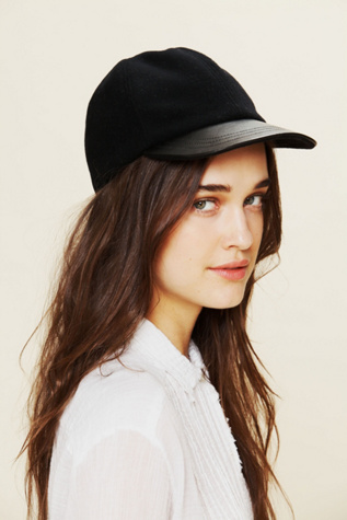 Leather Brimmed Cap