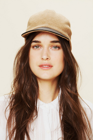 Leather Brimmed Cap