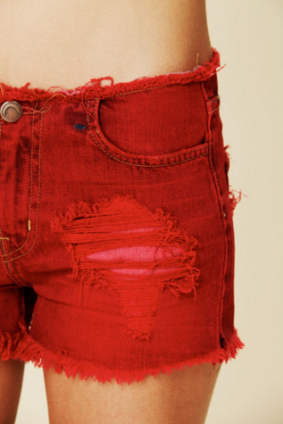 Waistless High Rise Colored Cutoffs