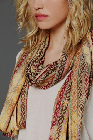 Woven Metallic Scarf