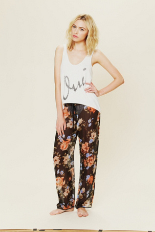 Sheer Floral Bottoms