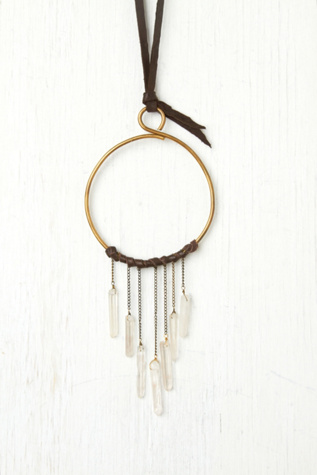 Crystal Hoop Necklace