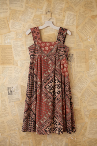Vintage Batik Printed Dress
