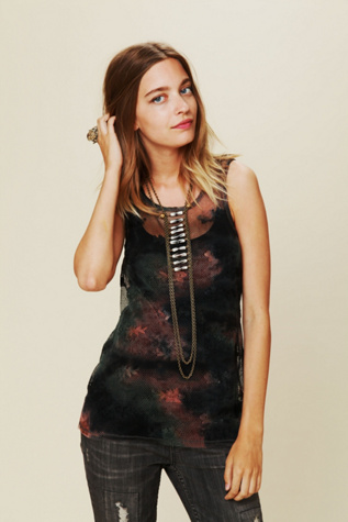 Mesh Tie Dye Muscle Tank