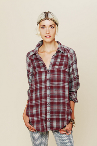 FP New Romantics Plaid Capelet Top